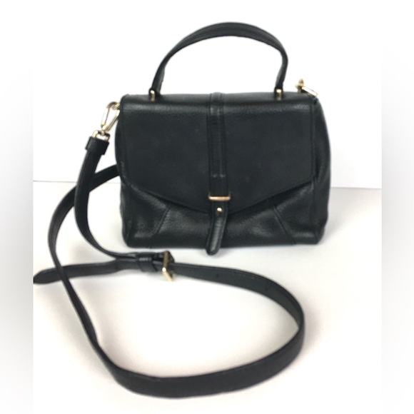Tory Burch Mini High Quality Grain Leather Satchel Crossbody Bag In Black - Picture 3 of 14